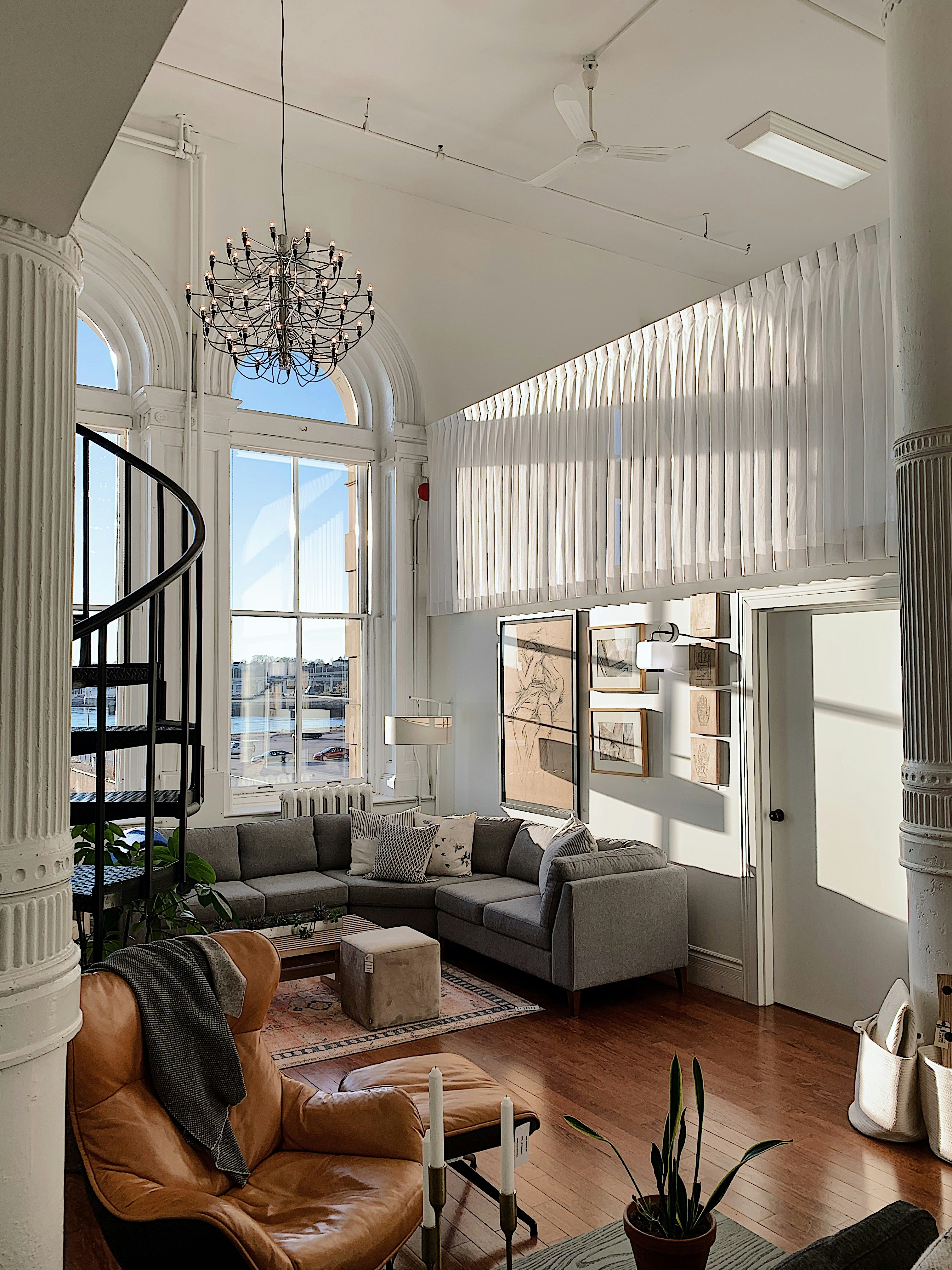 Elegant serviced apartment living space